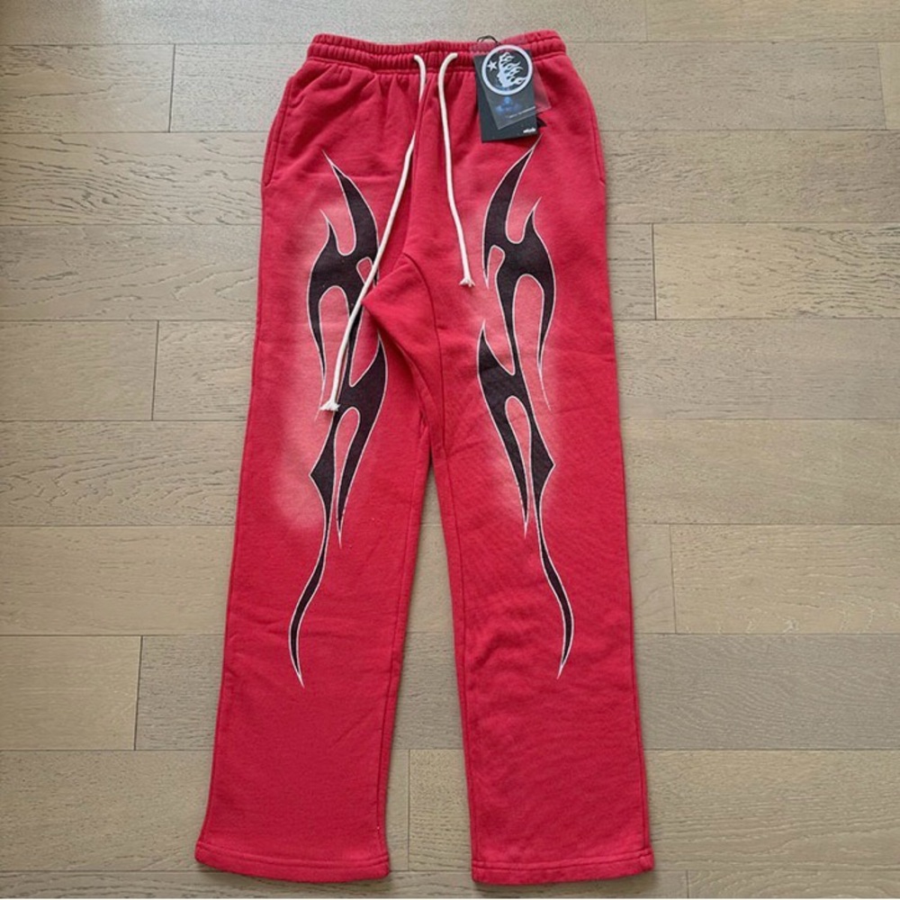🔥 Hellstar Flame Red Sweatpants 🔥